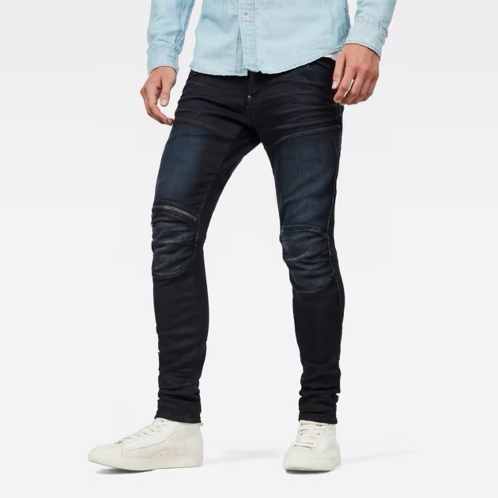 G Star Raw 3D Zip Knee Jeans